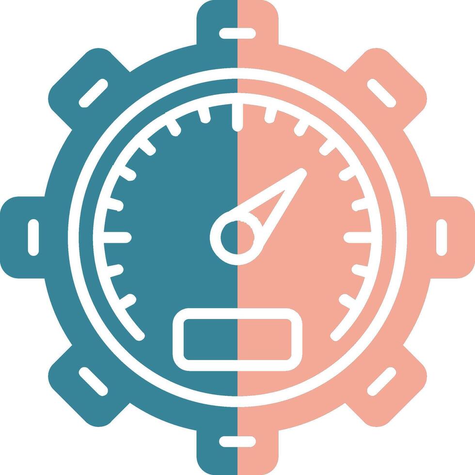 Pressure Gauge Glyph Two Color Icon vector
