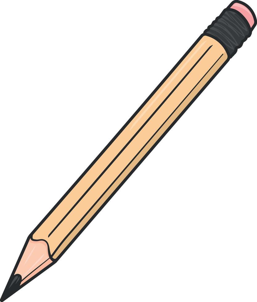 simple pencil drawing without background vector