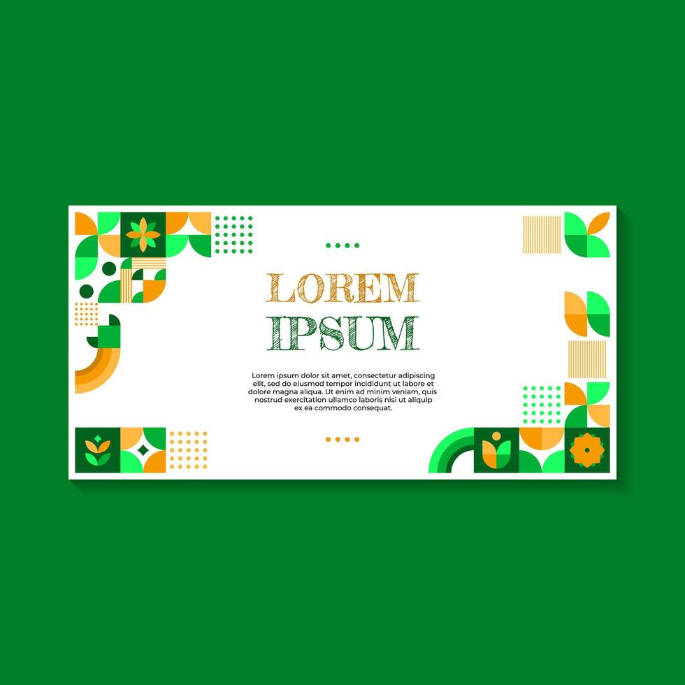 Abstract Geometric Mosaic Banner Background Design vector