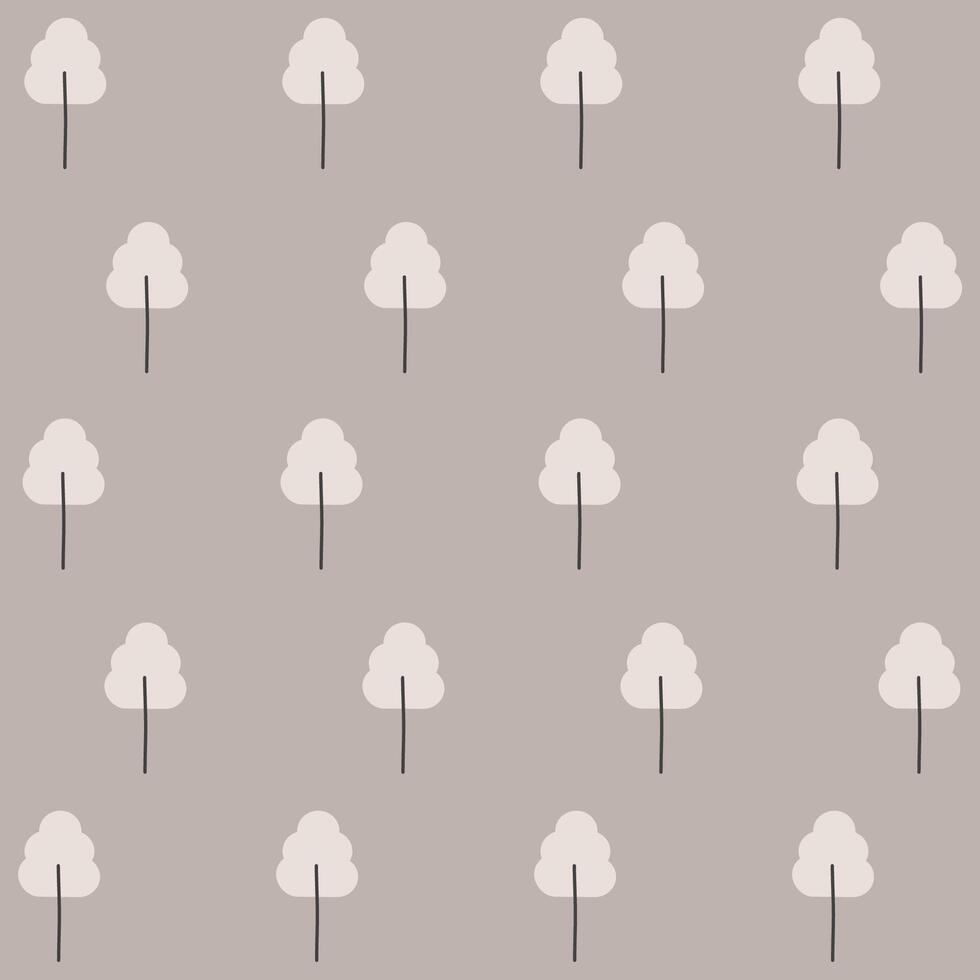 Boho pattern with neutral color. Nature motives, tree, nursery pattern suitable for kids fabric pattern vector