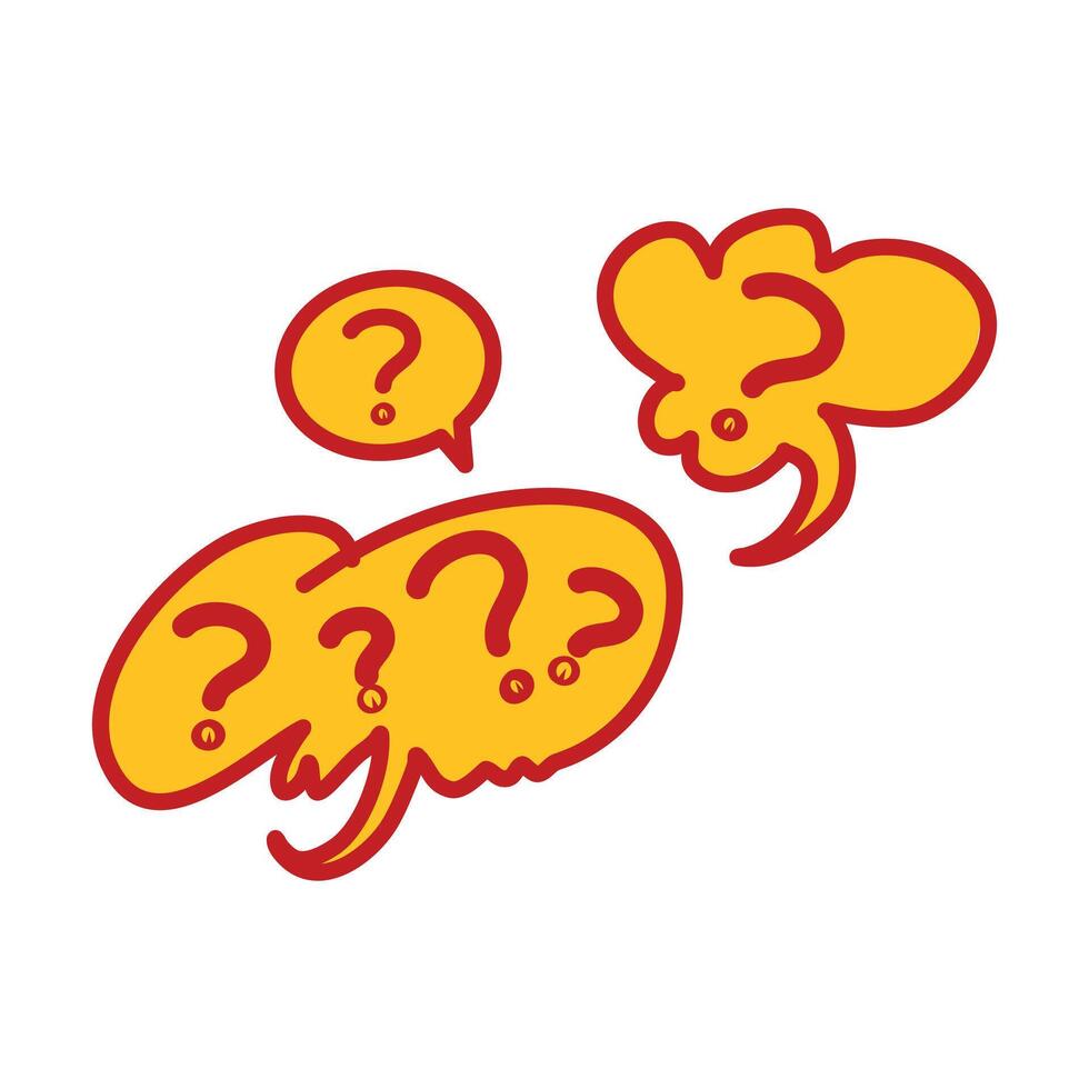 Question mark and speech bubble. illustration of question mark and speech bubbles. Question speech bubble for your comic or other Design you need. Basic element design illustration vector