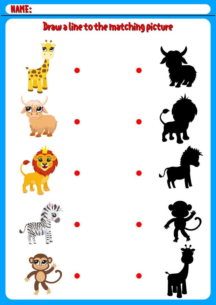 Matching children educational game match objects Image vector