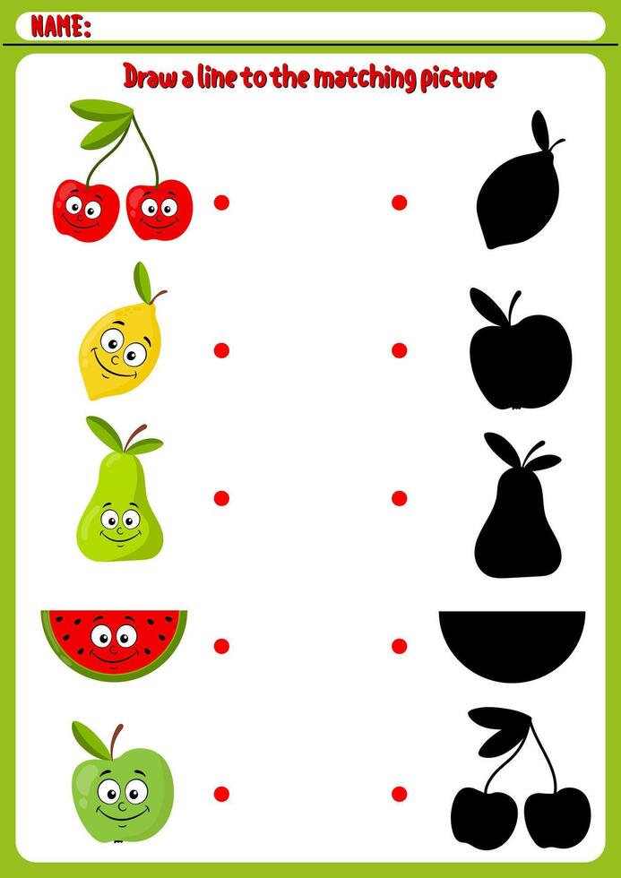 Matching children educational game match objects Image vector