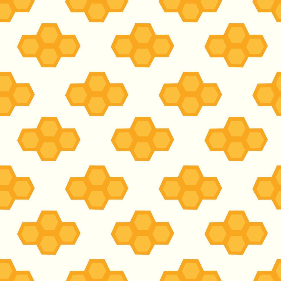 Honeycomb geometric. Hive hexagonal honeycombs. Grid seamless pattern. Simple Doodle design. flat illustration. vector
