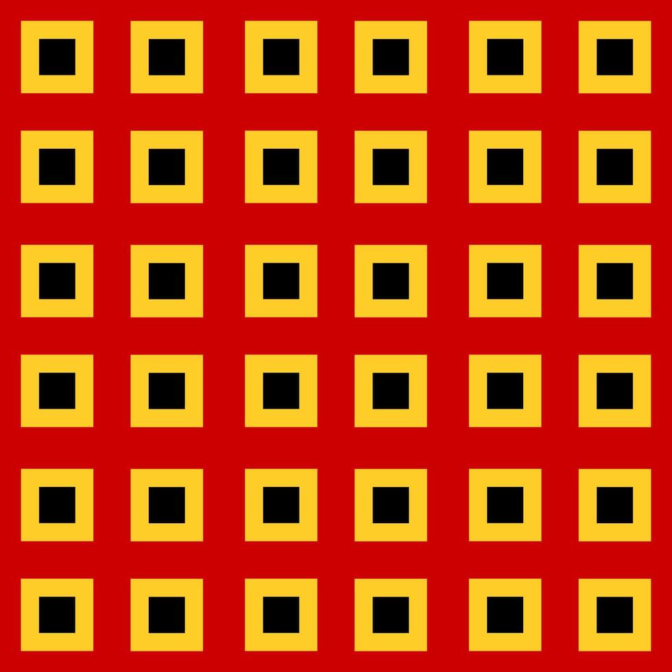 Brutalism abstract Pattern with simple geometric shapes square. Red, black and yellow. Flat illustration. vector