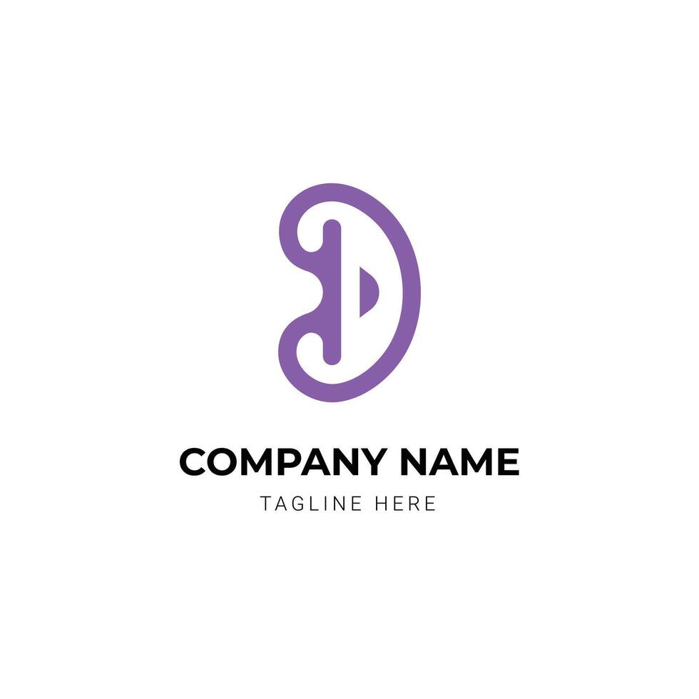 Minimalist letter logo design concept vector
