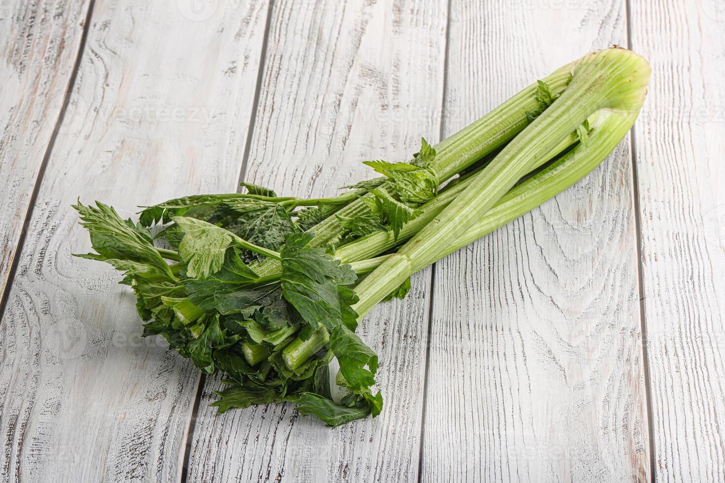 Vegan cuisine - celery stems with leaf photo