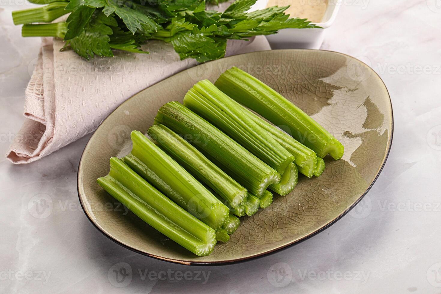 Vegan cuisine - dietary celery cticks photo