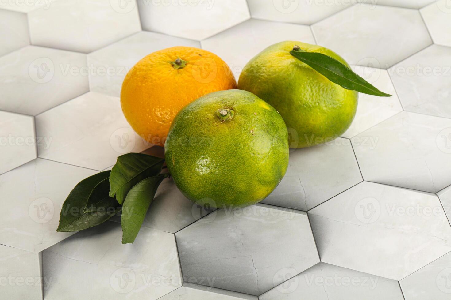 Fresh ripe sweet juicy mandarins photo