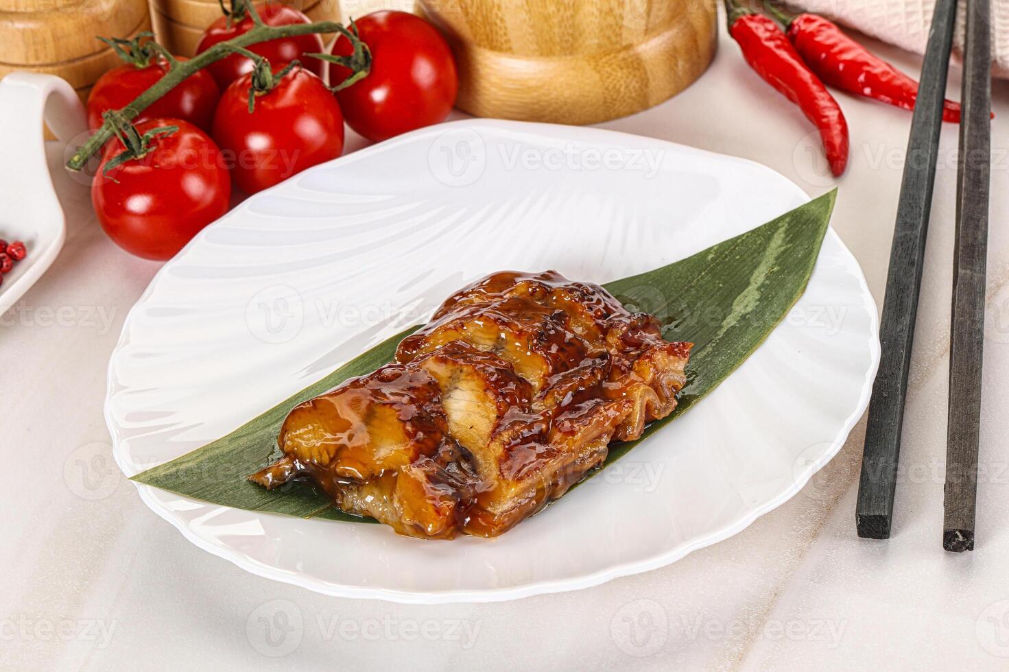 Grilled eel with unagi sauce photo