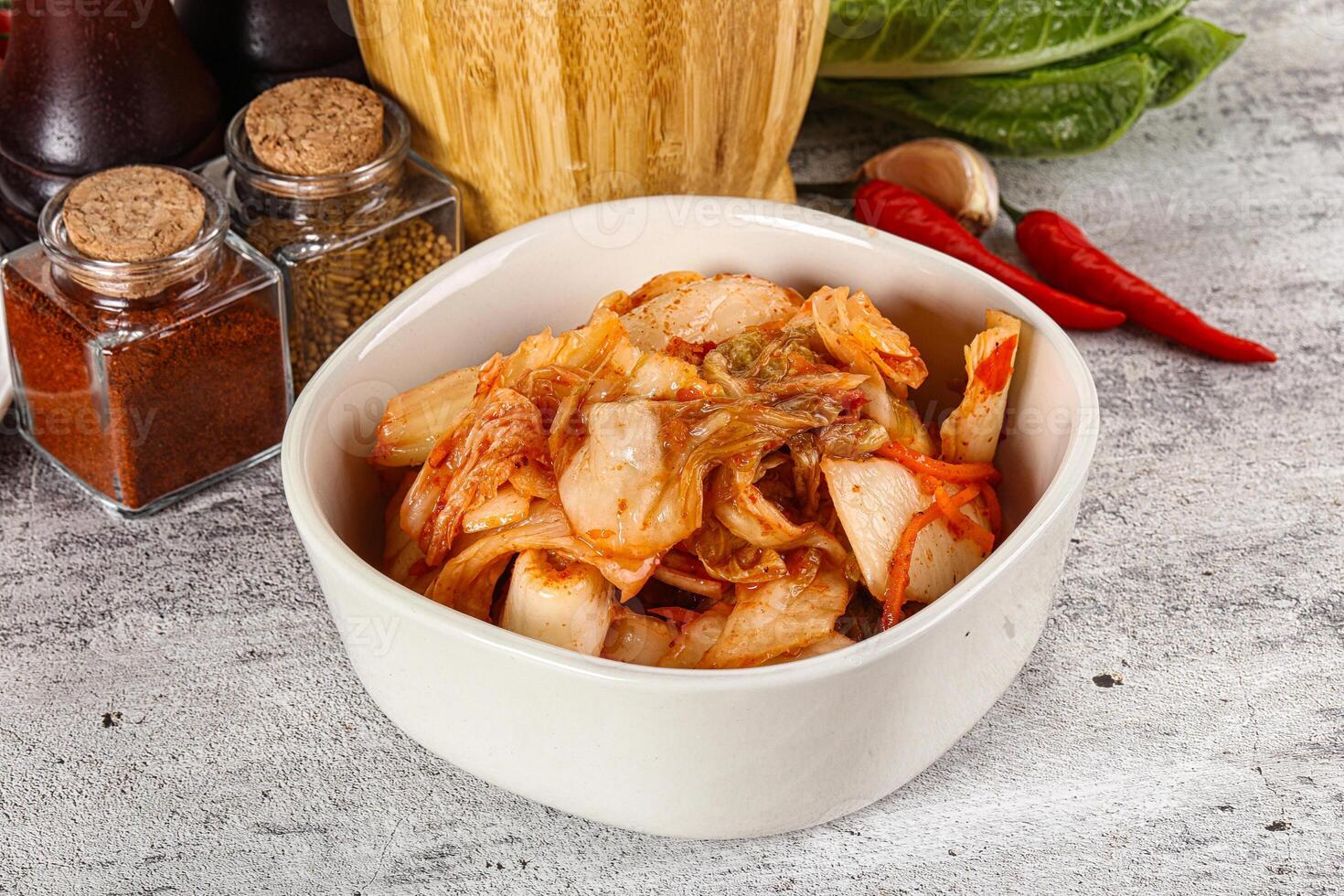 Korean cuisine fermented cabbage kimchi photo