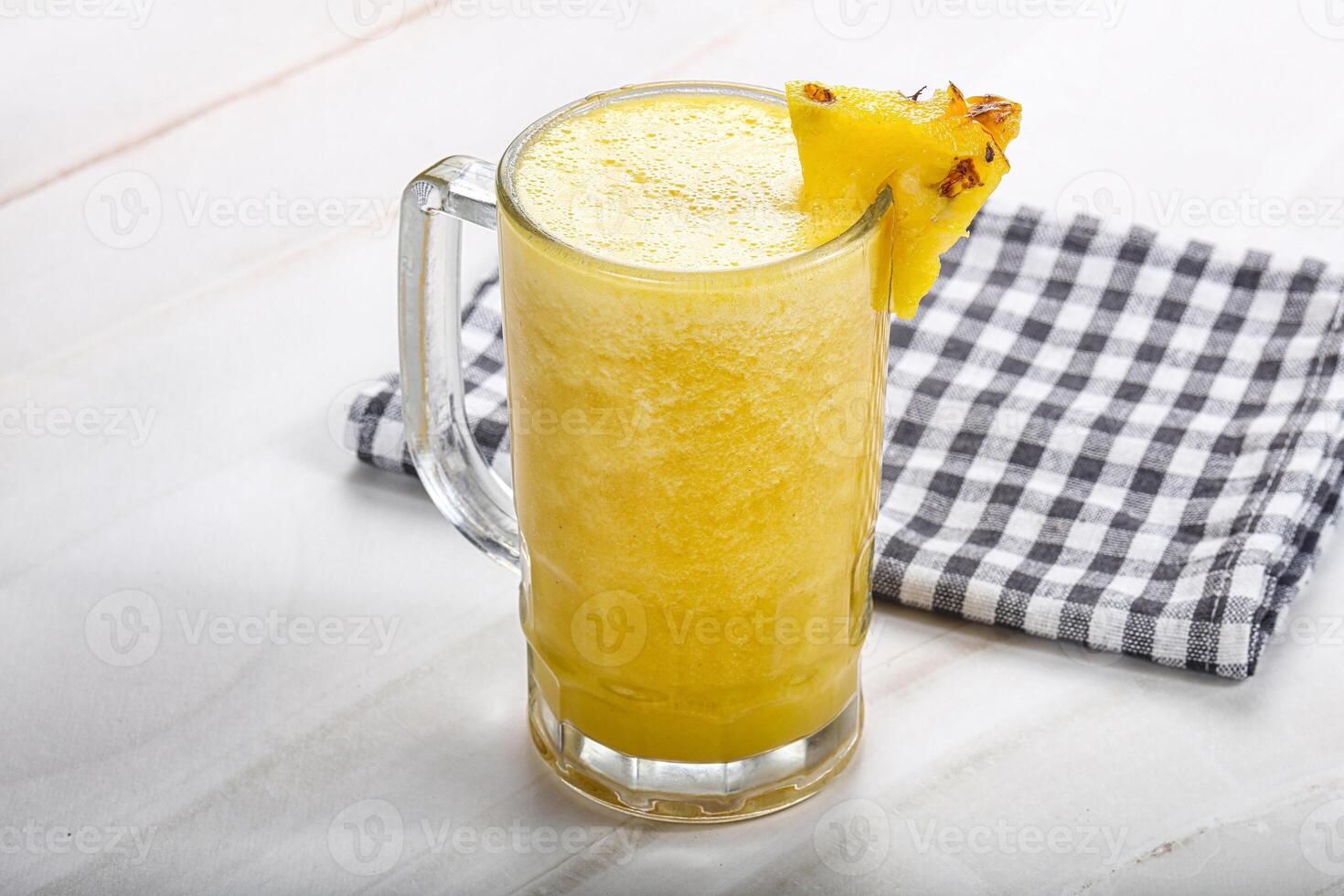 Sweet fresh vitamin pineapple juice photo