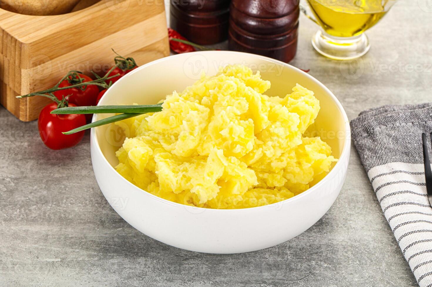 Mashed potato Puree with butter photo