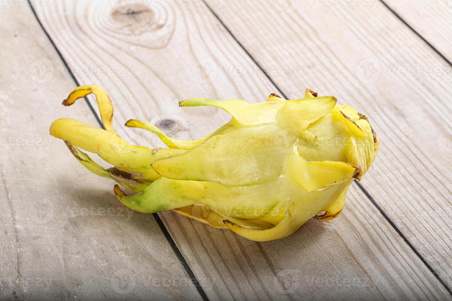 Tropical exotic yellow dragon fruit photo