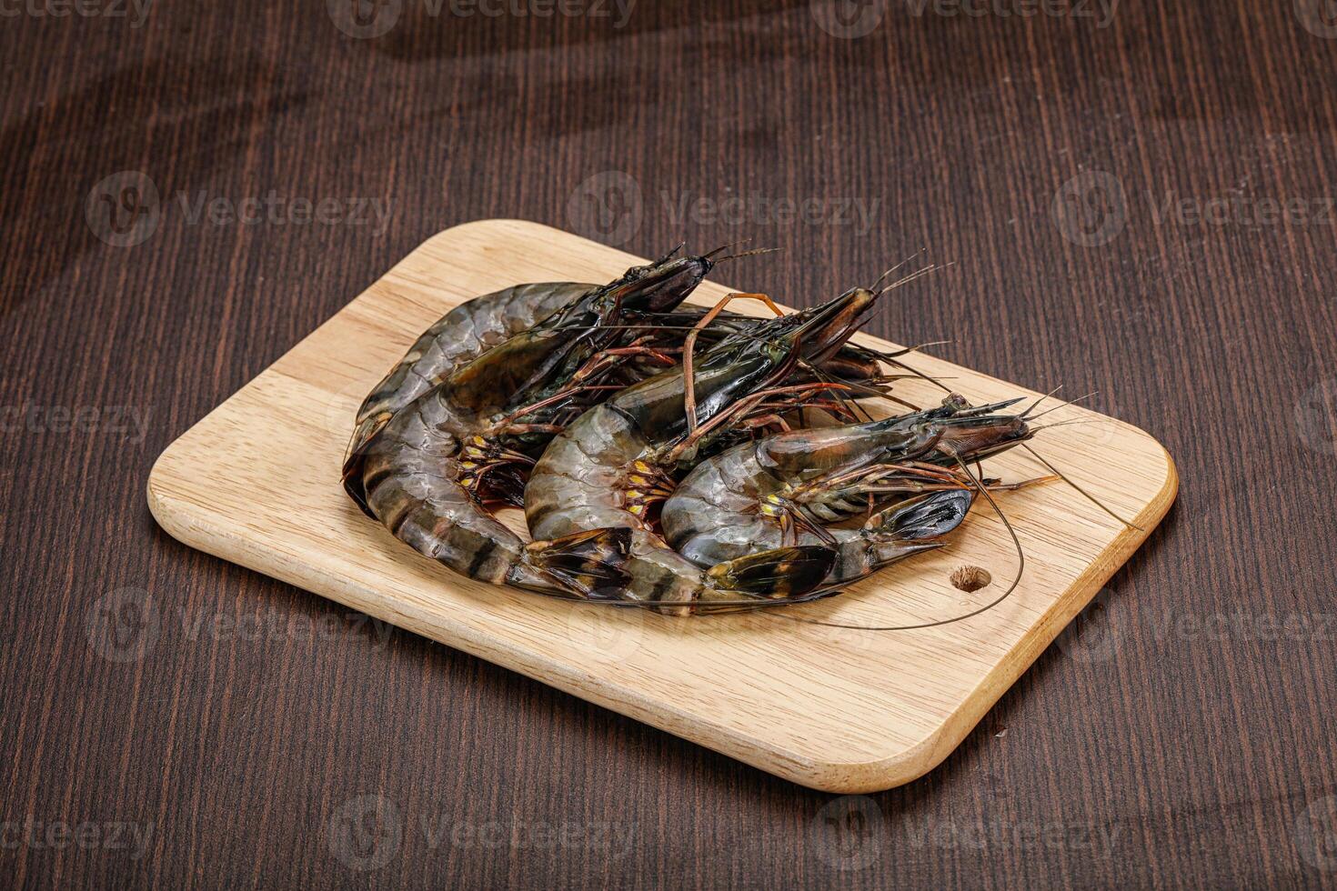 Raw tiger prawn for cooking photo