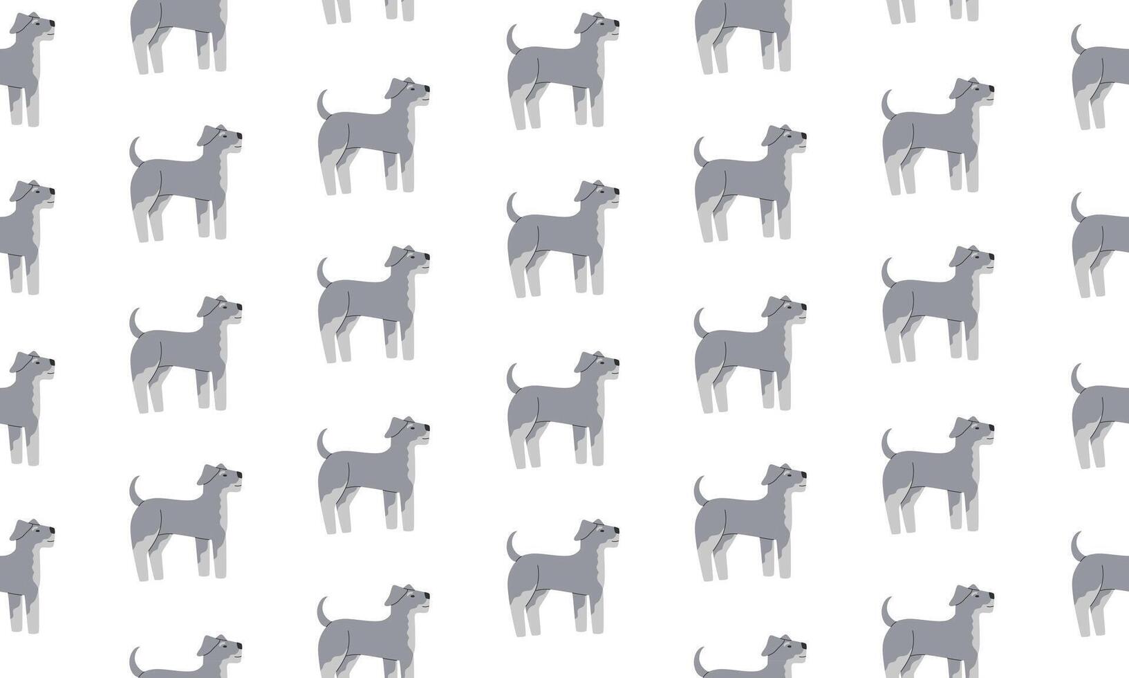 sin costura modelo con linda airedale terrier. perros de diferente razas lado vista. plano ilustración aislado en blanco antecedentes vector