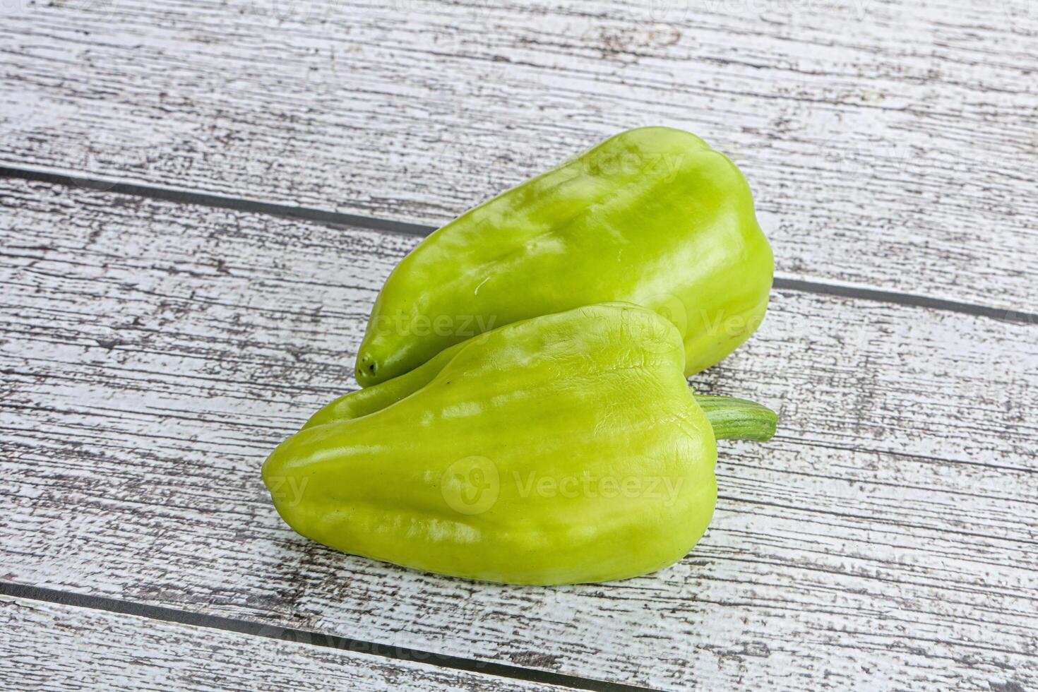 Green raw fresh bell pepper photo