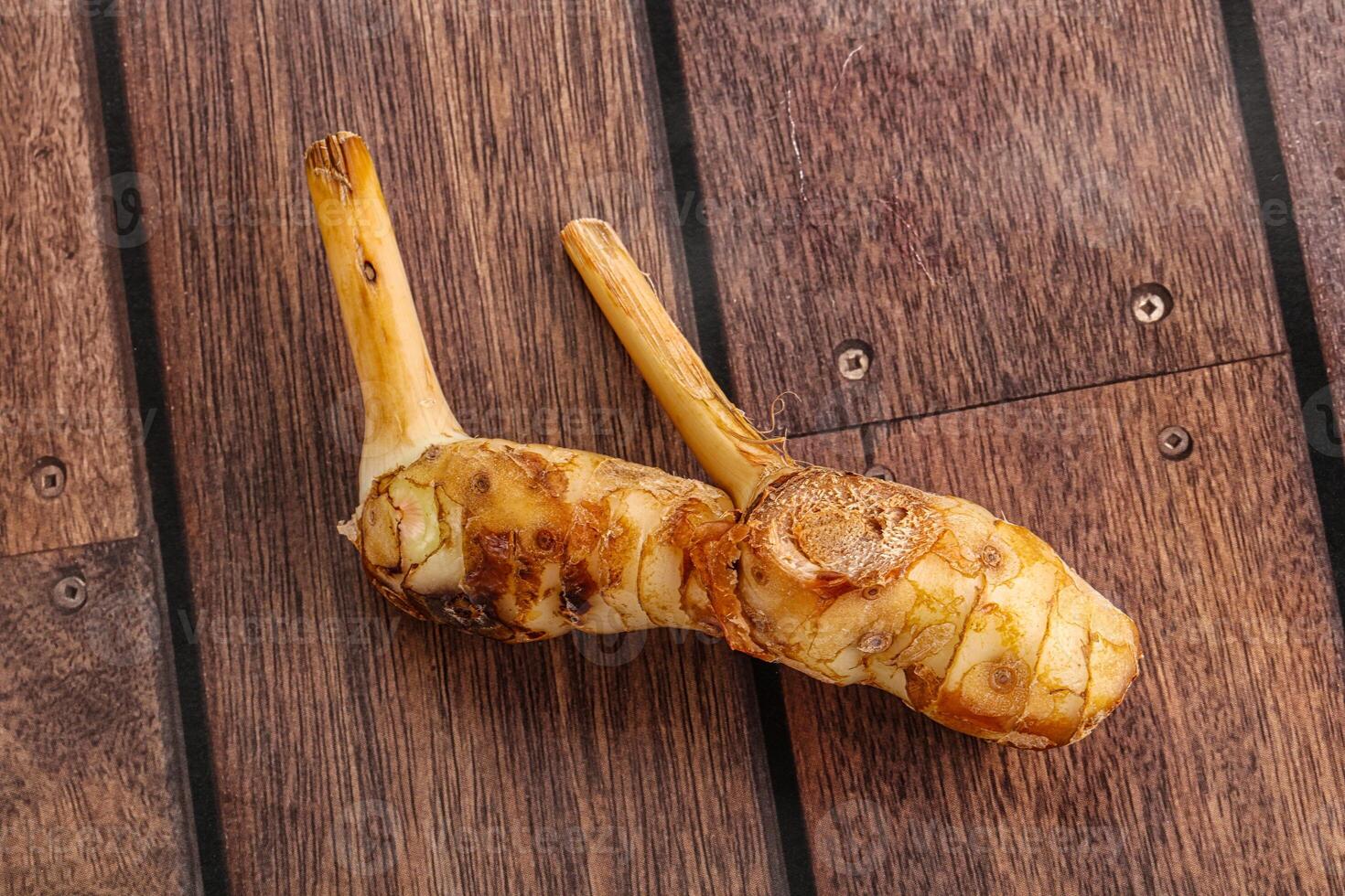 Raw galangal root seasonong aroma photo