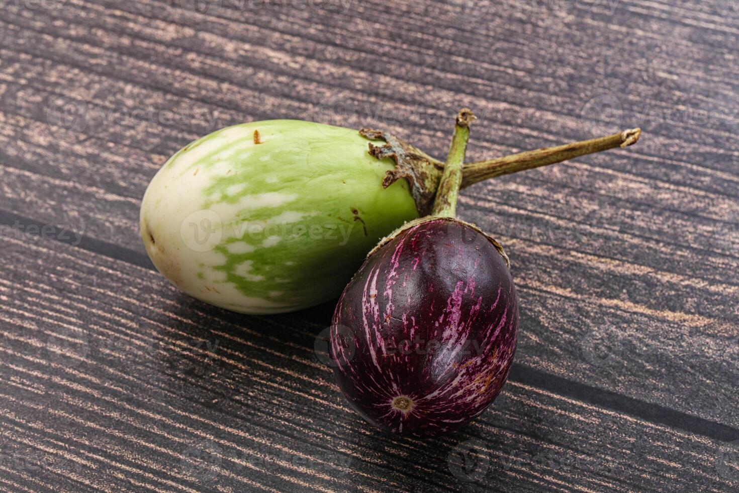 Heap of raw asian baby eggplant photo