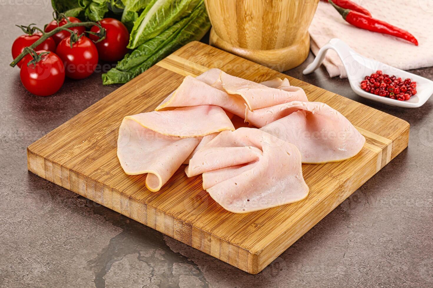 Turkey ham Campana few slices photo