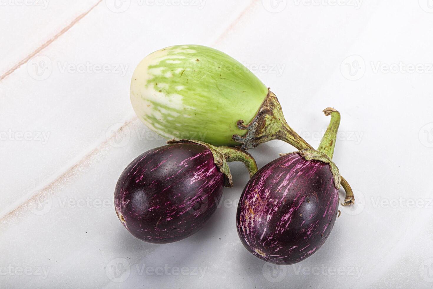 Heap of raw asian baby eggplant photo