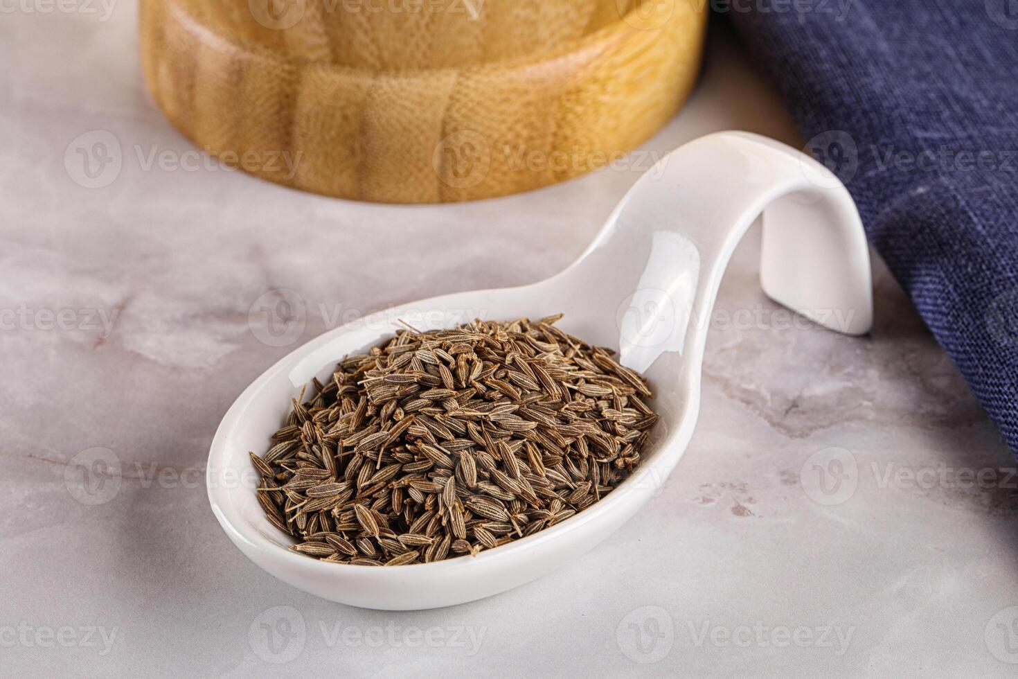 Zeera seeds in the bowl photo