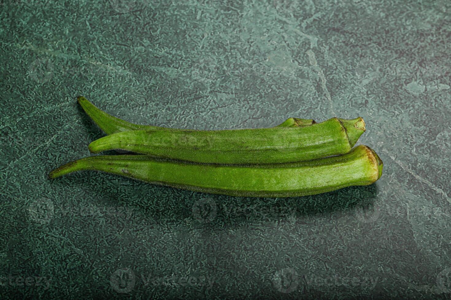 Raw organic natural okra vegetable photo