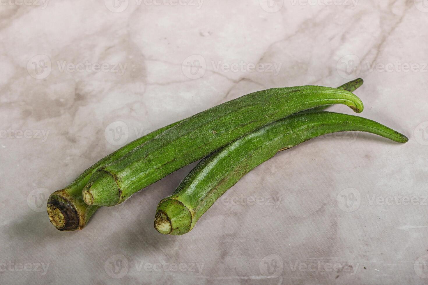 Raw organic natural okra vegetable photo