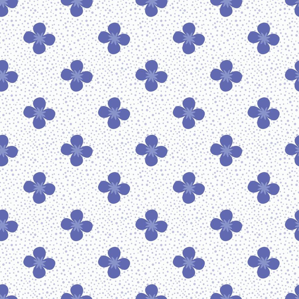 Seamless pattern with blue flowers and pea background. Background with peas and blue flowers. Graphics for printing on surfaces and web design. vector