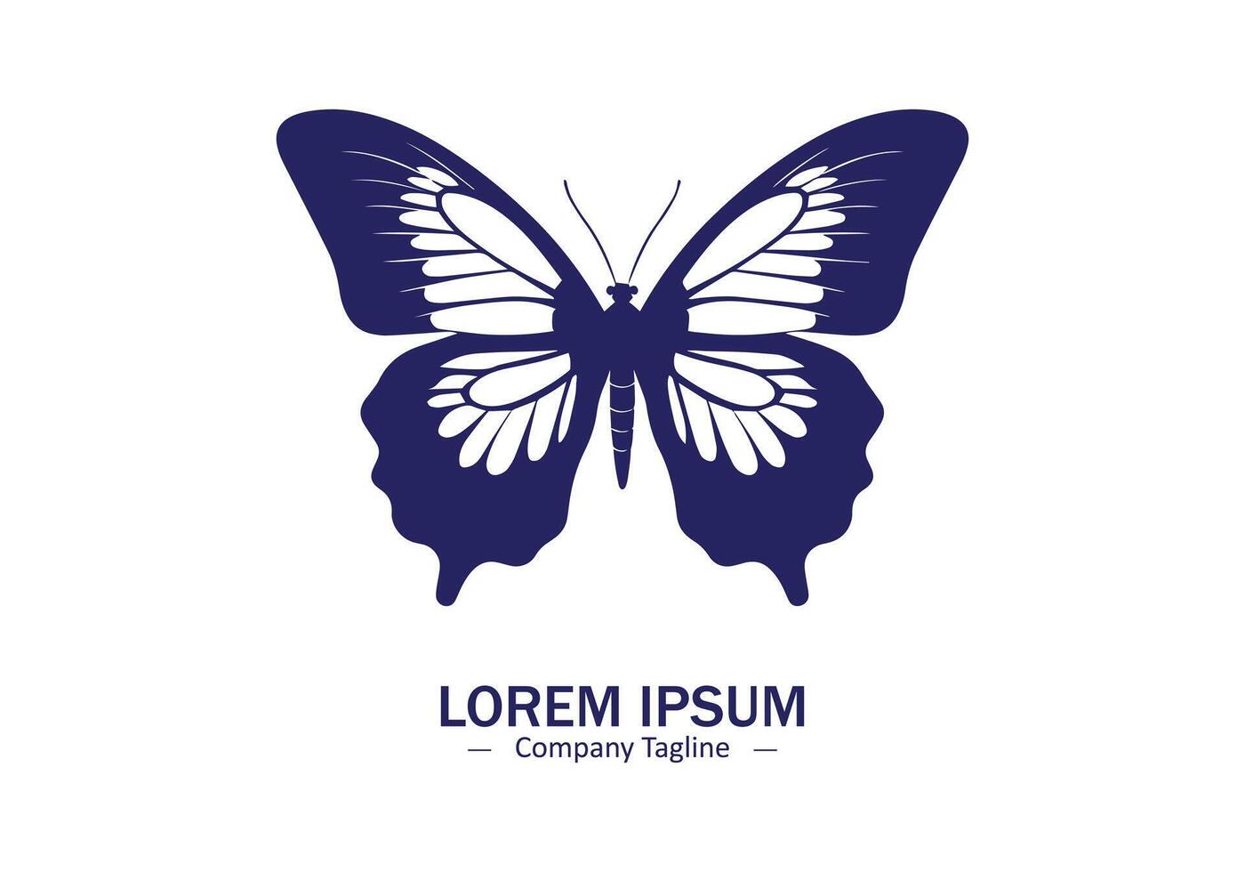 Butterfly logo icon silhouette isolated vector
