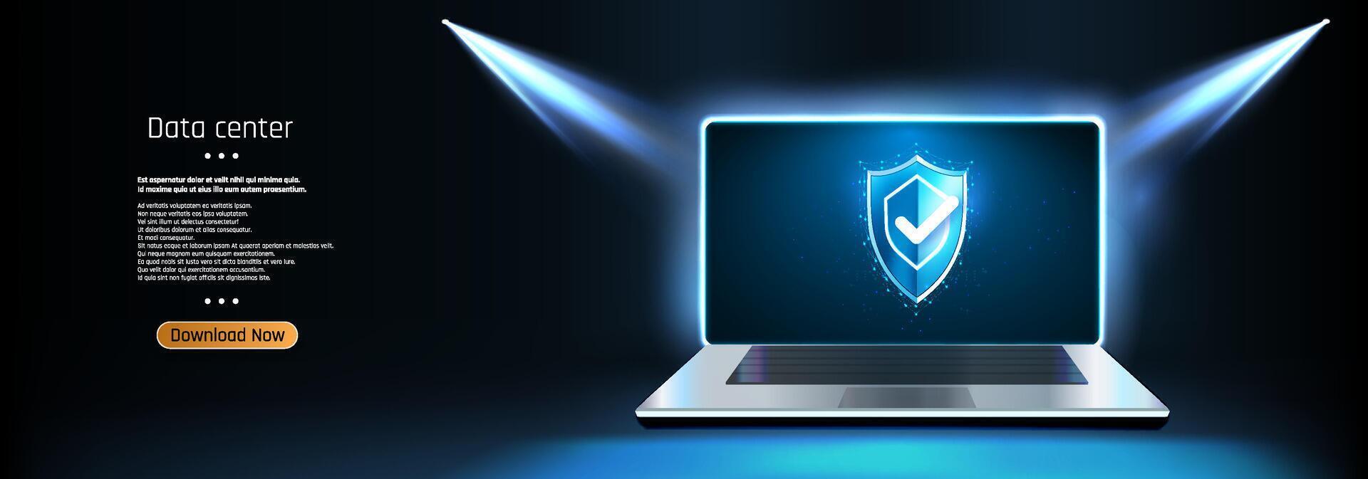 Cyber Security concept.Cybersecurity, antivirus, encryption, data protection. Software development. Safety internet technology vector