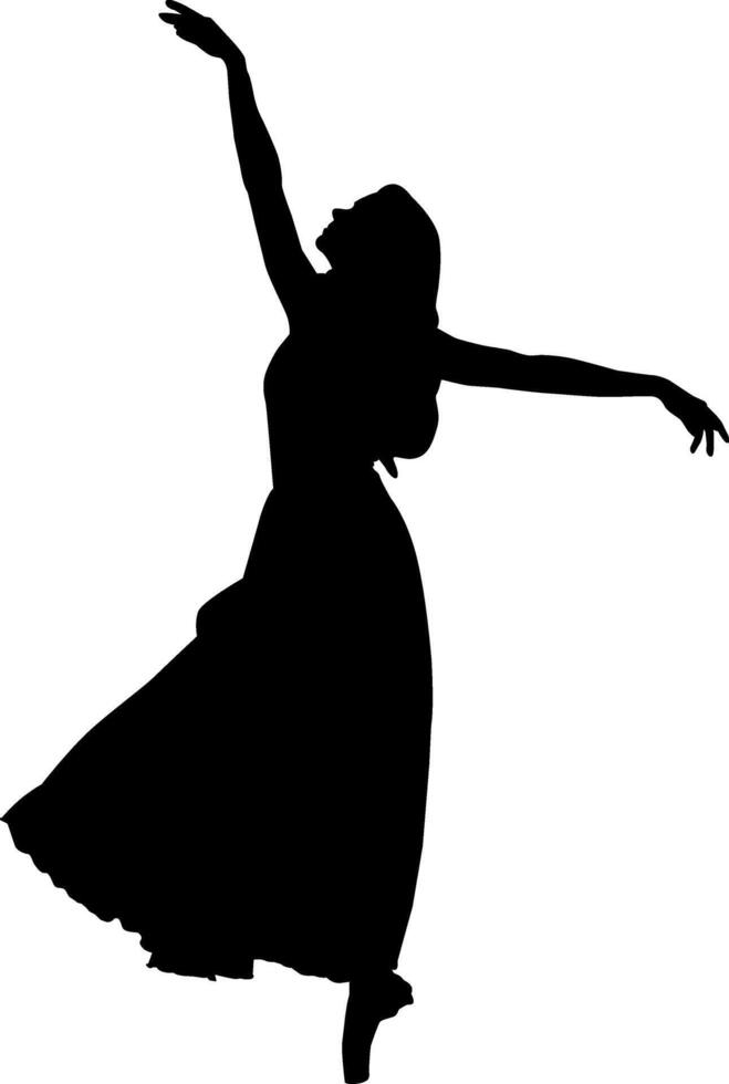 Silhouette beautiful fashion girl vector