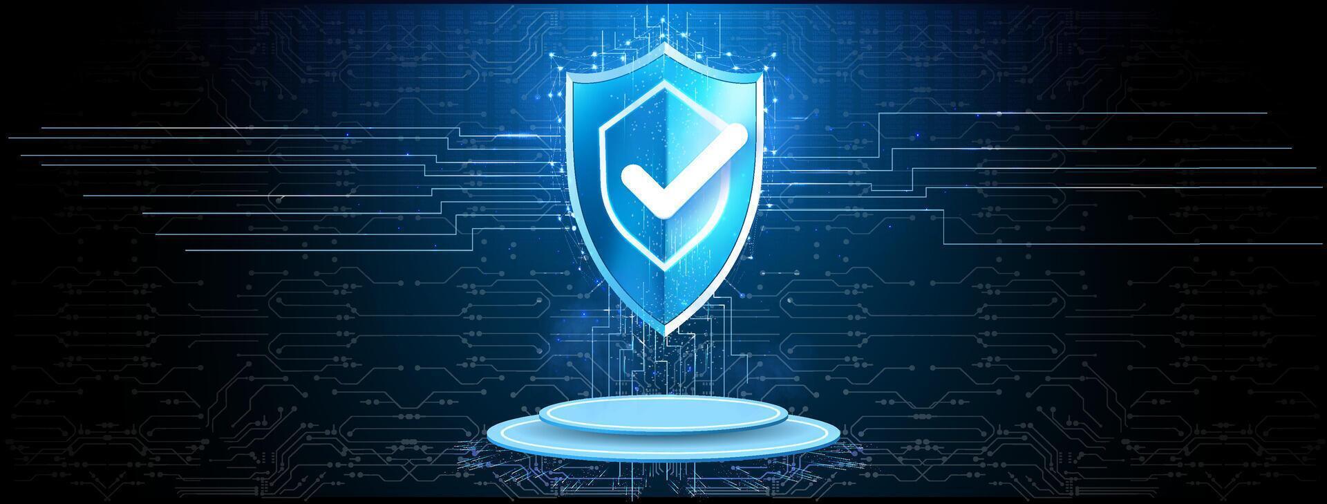 Cyber Security concept.Cybersecurity, antivirus, encryption, data protection. Software development. Safety internet technology vector