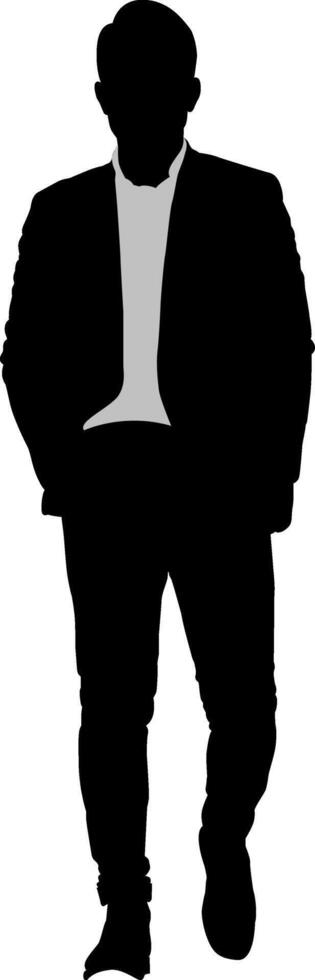 Silhouette business man illustration vector