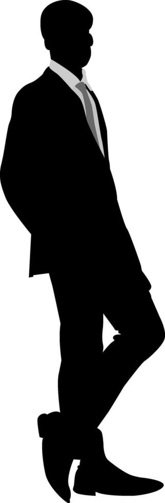 Silhouette business man illustration vector