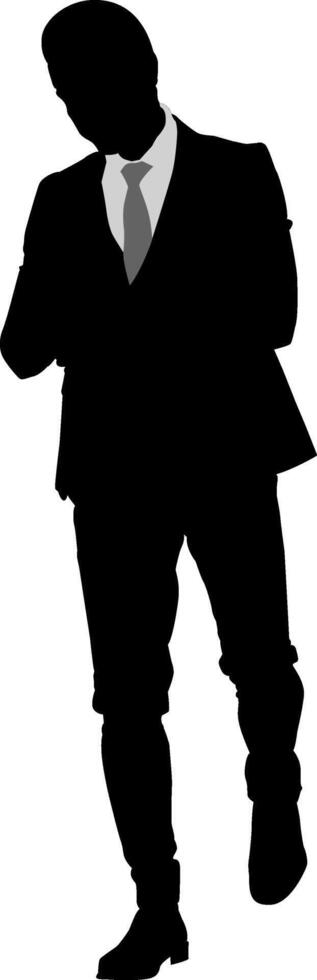 Silhouette business man illustration vector