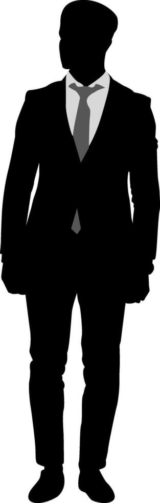 Silhouette business man illustration vector