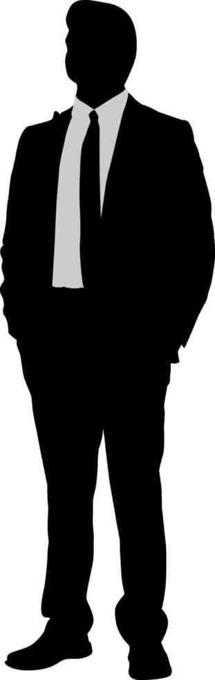 Silhouette business man illustration vector