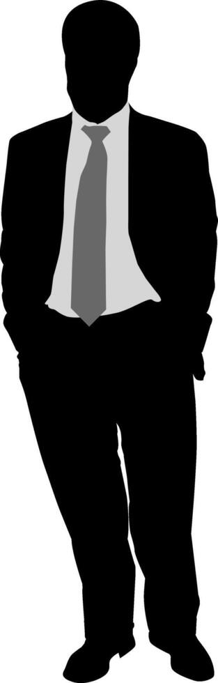 Silhouette business man illustration vector