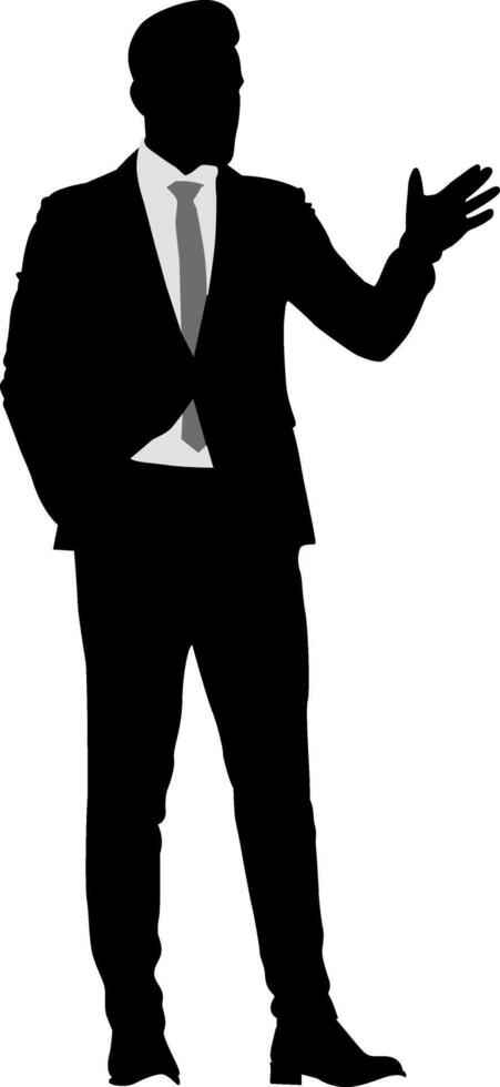 Silhouette business man illustration vector