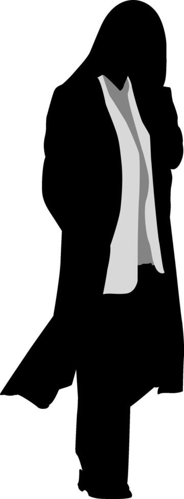 Silhouette business woman illustration vector