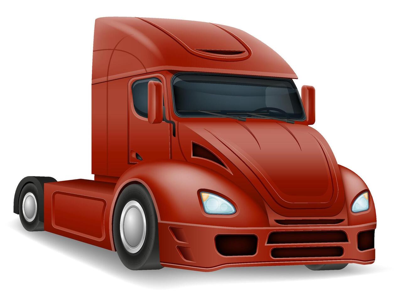 freight truck car delivery cargo illustration isolated on white background vector