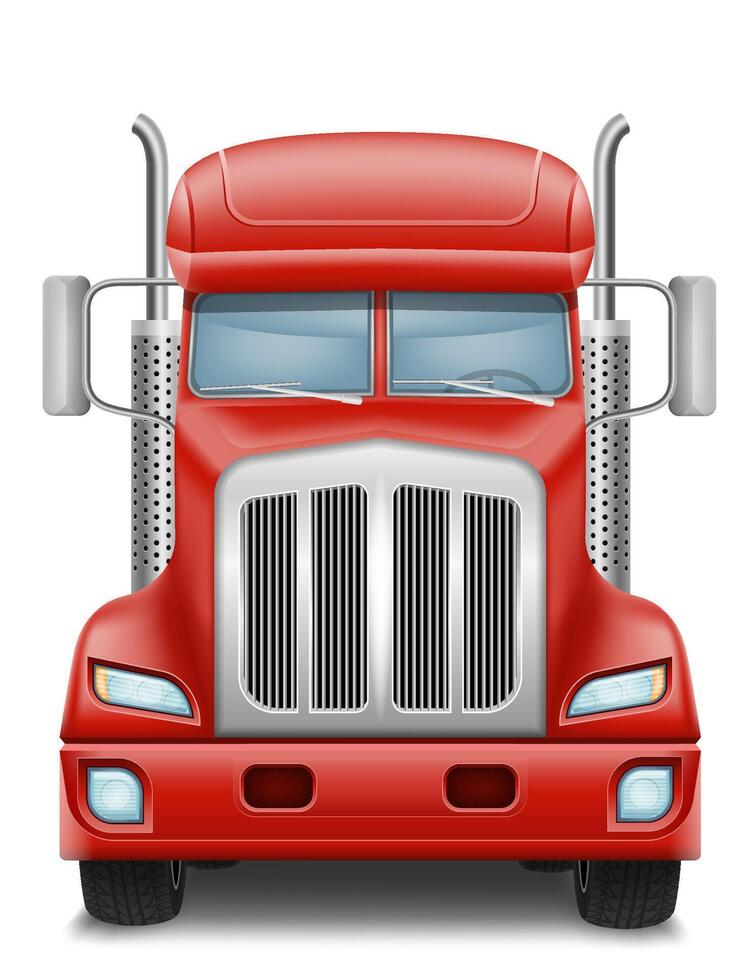 freight truck car delivery cargo illustration isolated on white background vector