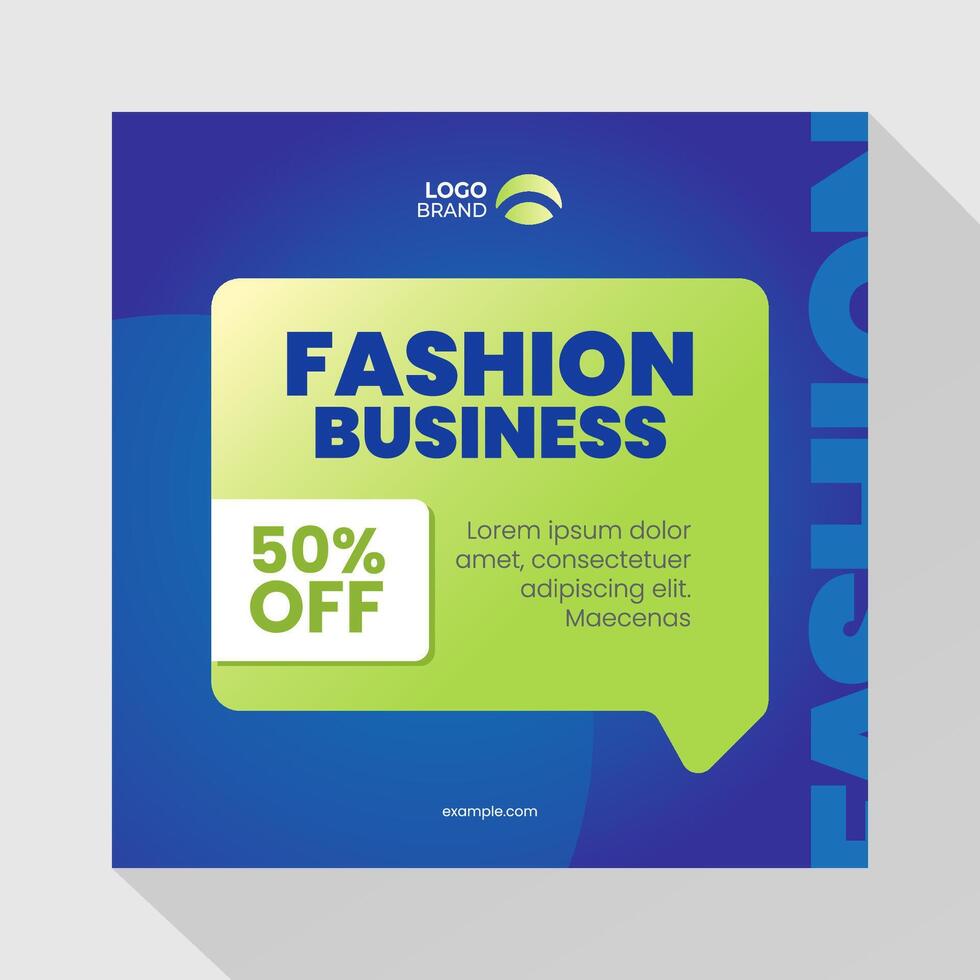 Fashion business social media template vector