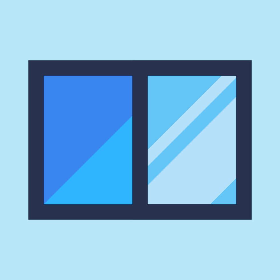 Blue Closed Window Icon vector