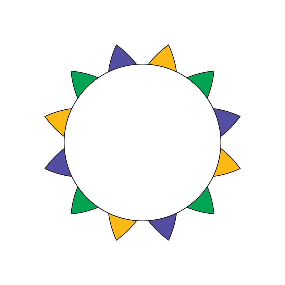 Colorful Round Bunting Frame vector