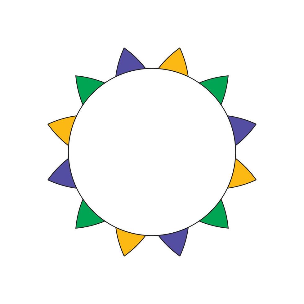 Colorful Round Bunting Frame vector