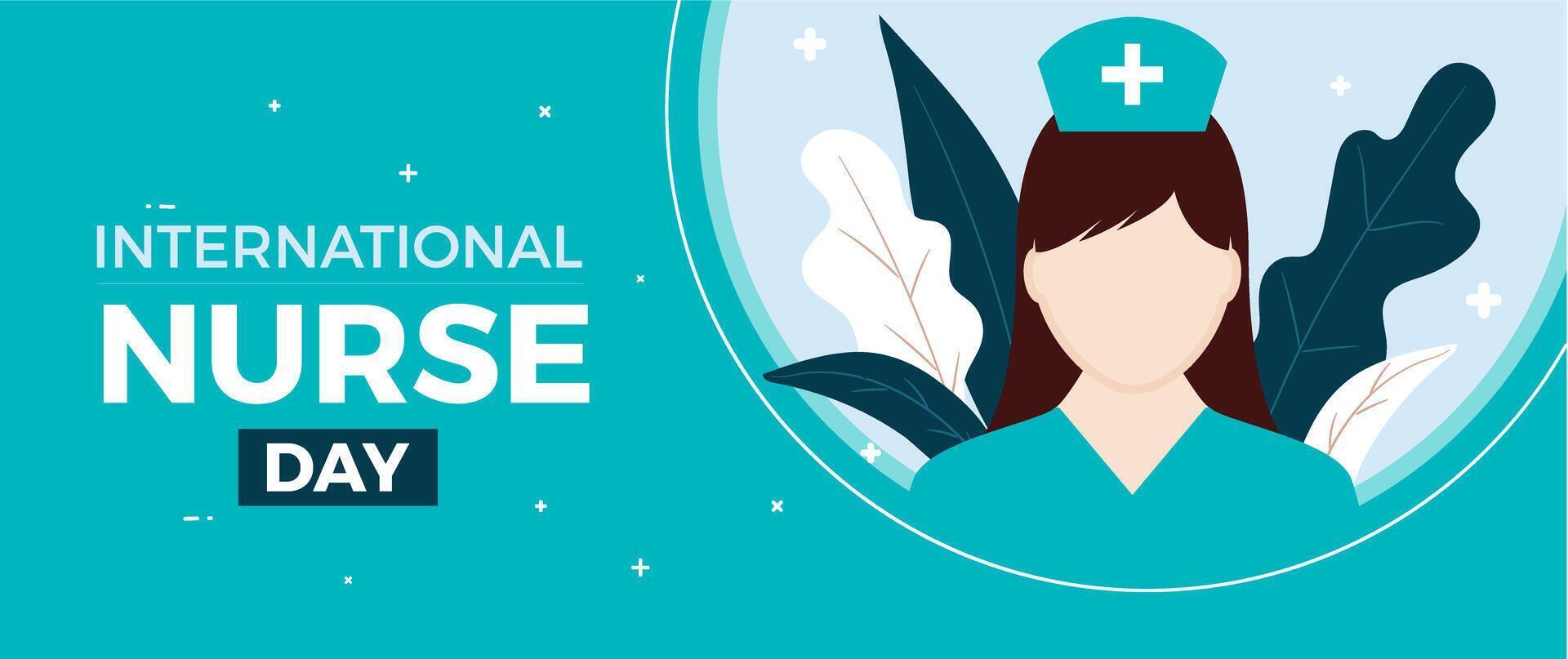 International Nurses Day Concept Banner Template vector