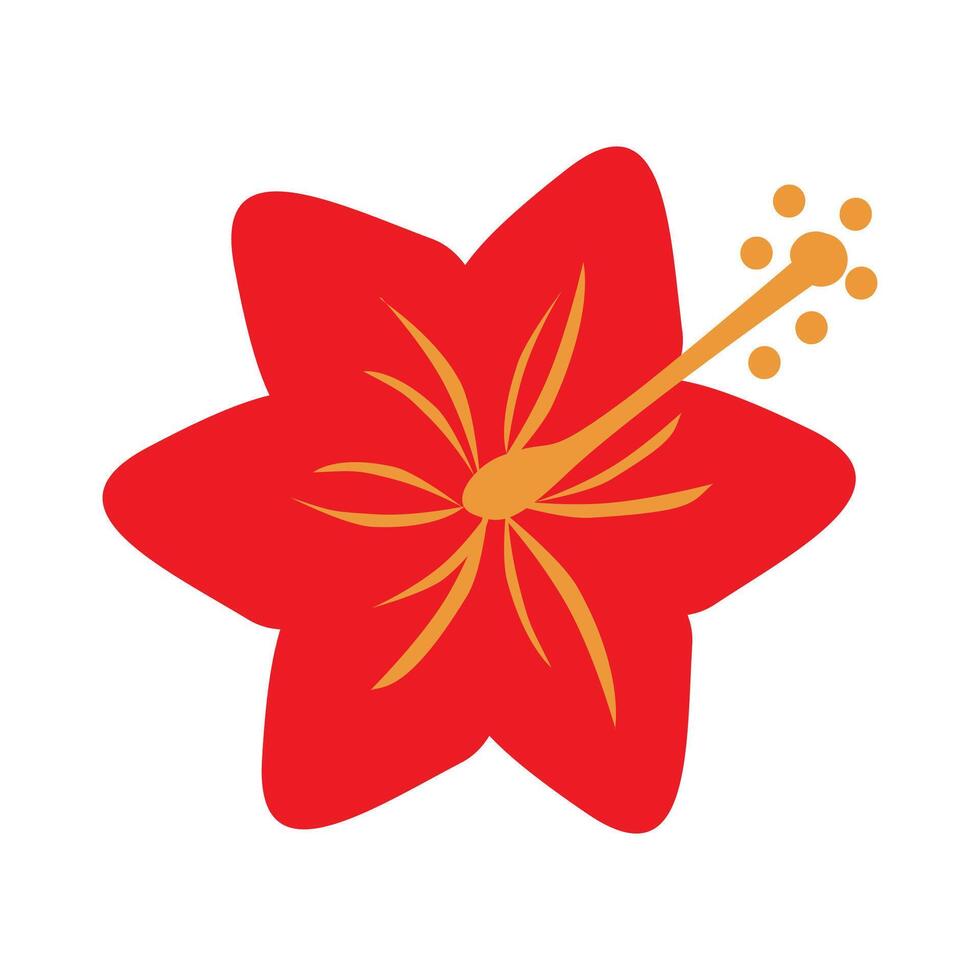icono de flor de hibisco vector