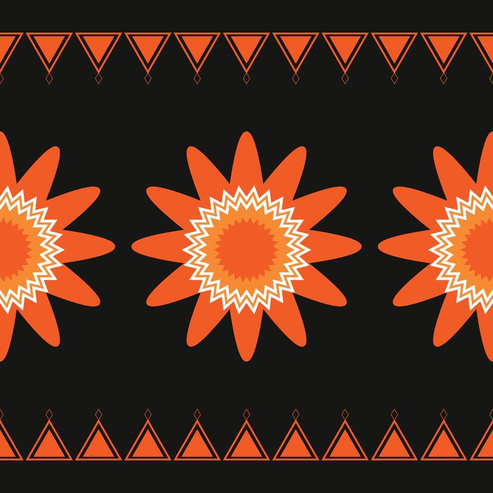 tradicional étnico ikat motivo tela modelo geométrico estilo.flor modelo bordado étnico oriental modelo negro antecedentes fondo de pantalla. resumen, ilustración.textura, marco, decoración. vector